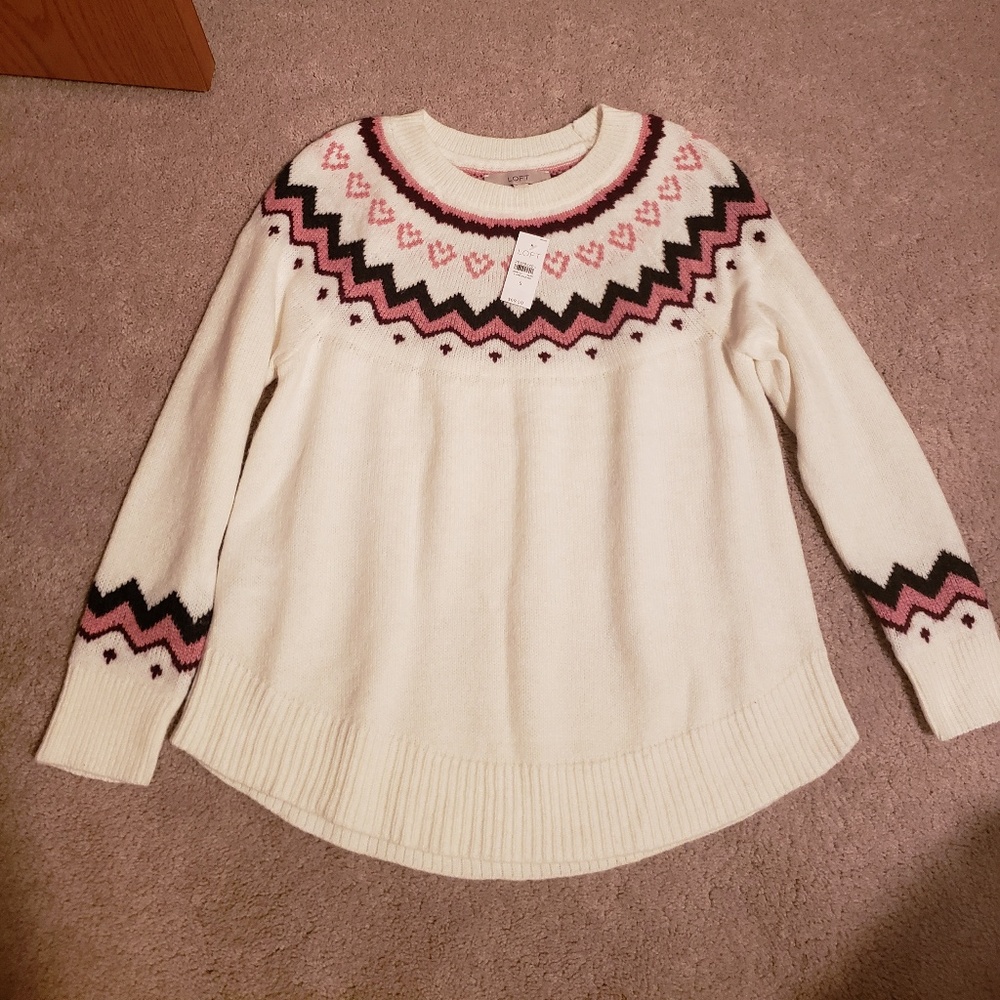 Loft swingy fair isle sweater